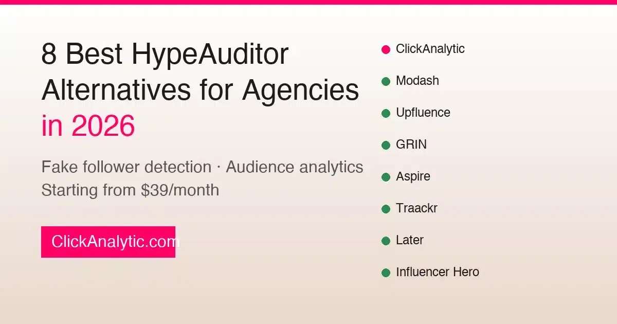 8 Best HypeAuditor Alternatives in 2026