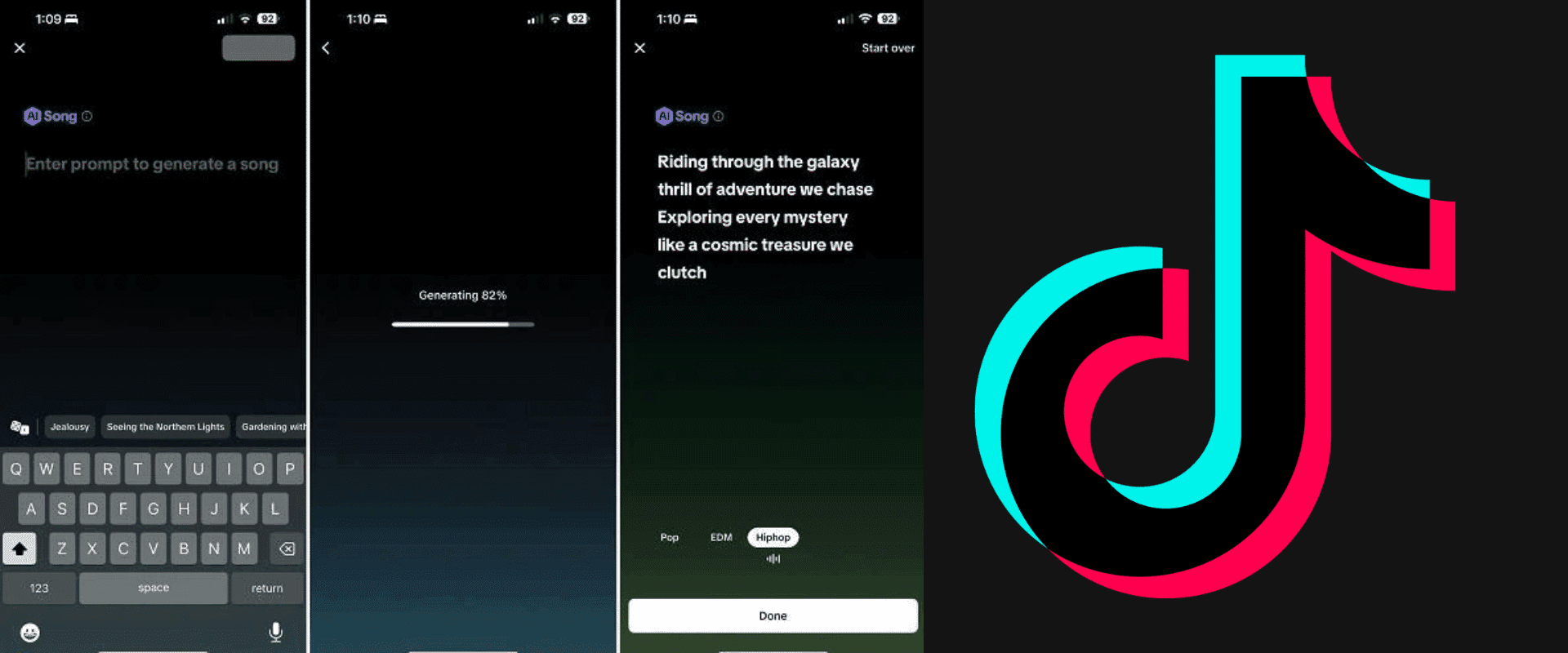 El nuevo proceso de generación de canciones por IA de TikTok