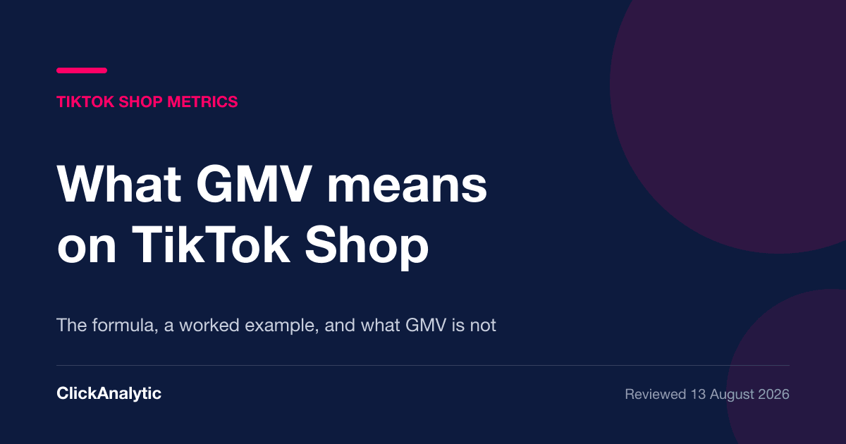 What GMV Means on TikTok Shop, and How to Read It
