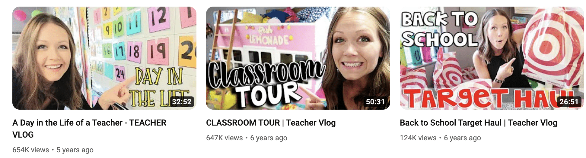 Back to school youtube videos from one of the top teacher youtube channels. 