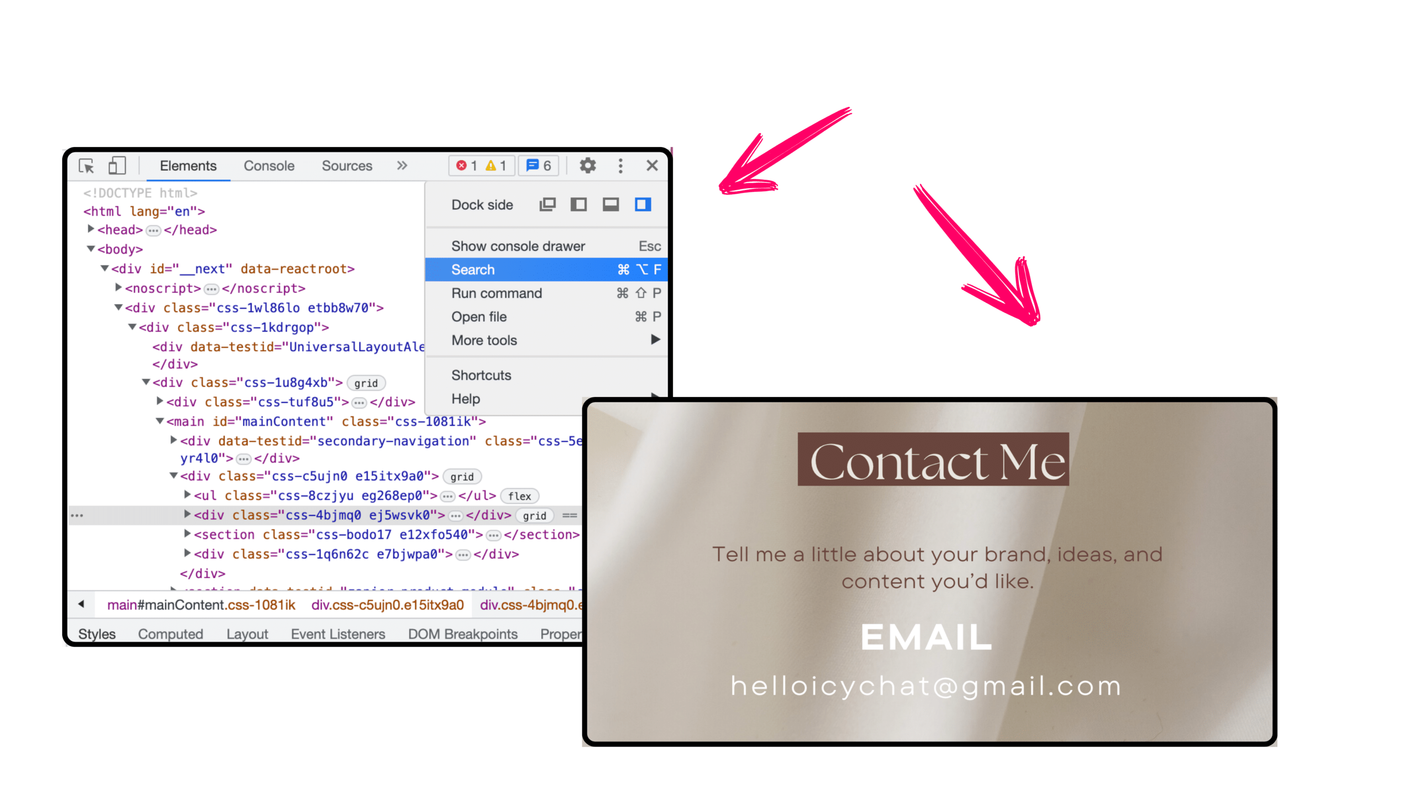 How to create a contact me email in mac os x.