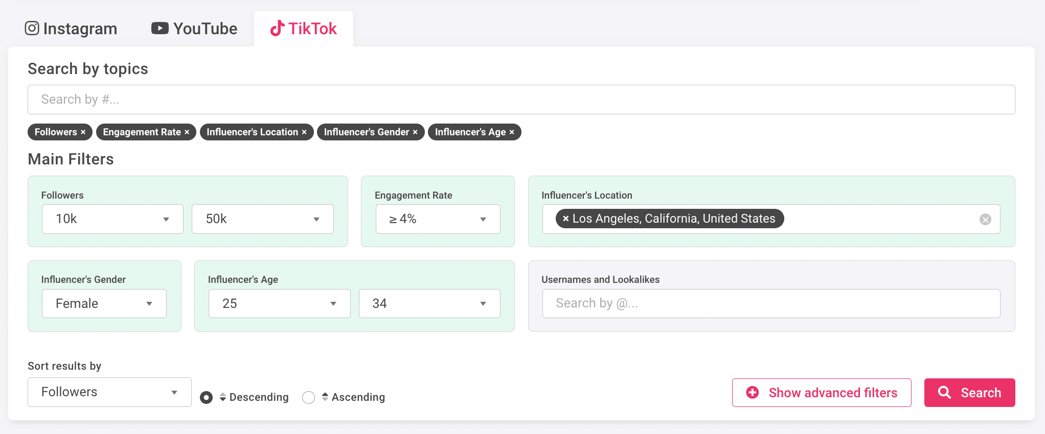 Find TikTok Emails via Click Analytic's discovery tool.
