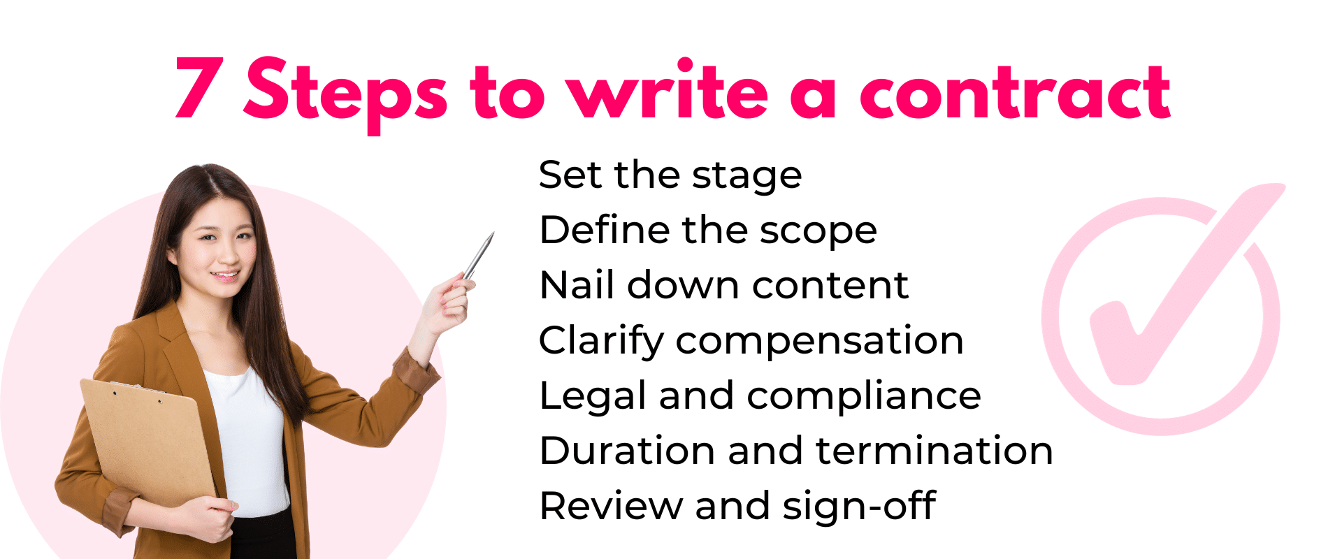 7 steps to write a contract.