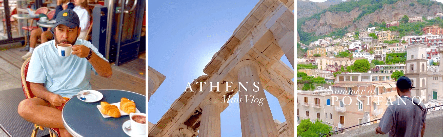 A series of photos with the words athens in the background.
