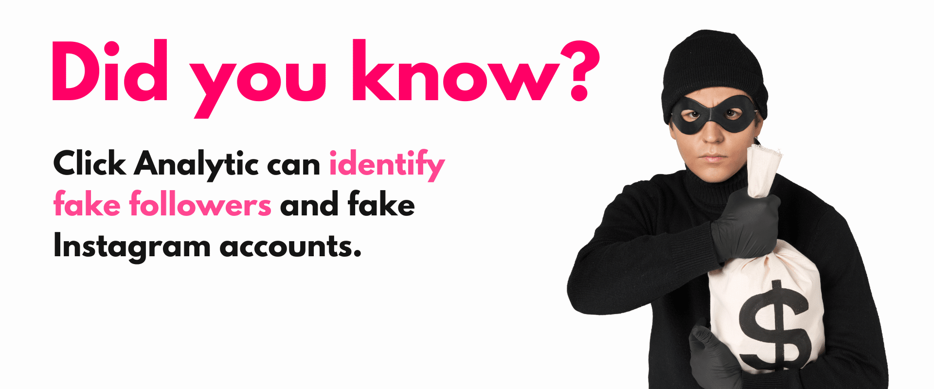 How to tell if an Instagram account is fake: Did you know? click analytics can identify fake followers and fake accounts.