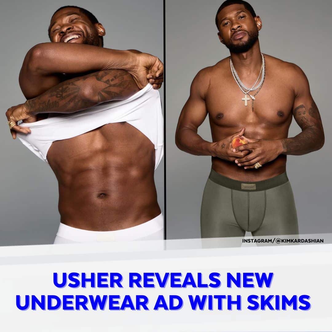 Usher reveals new underwear ad with skins.