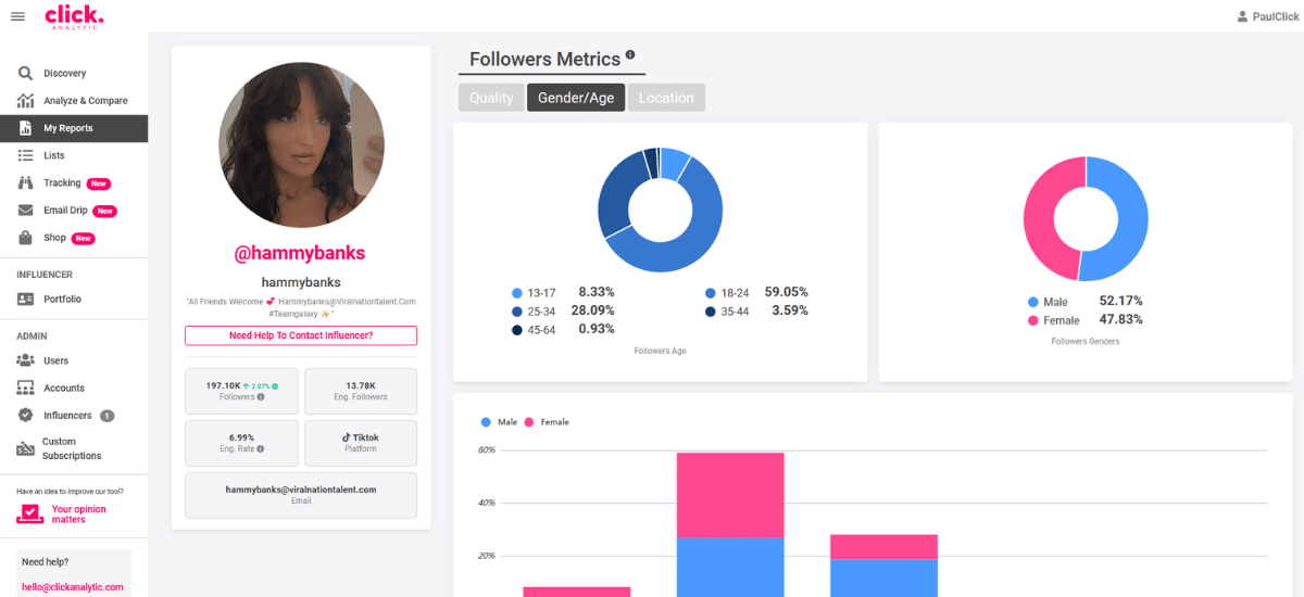 hammybanks tiktok stats