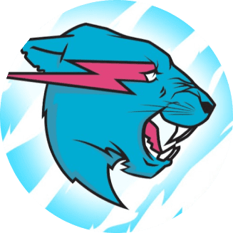 Logo featuring a stylized blue jaguar head with a pink lightning bolt, set against a swirling light blue background.