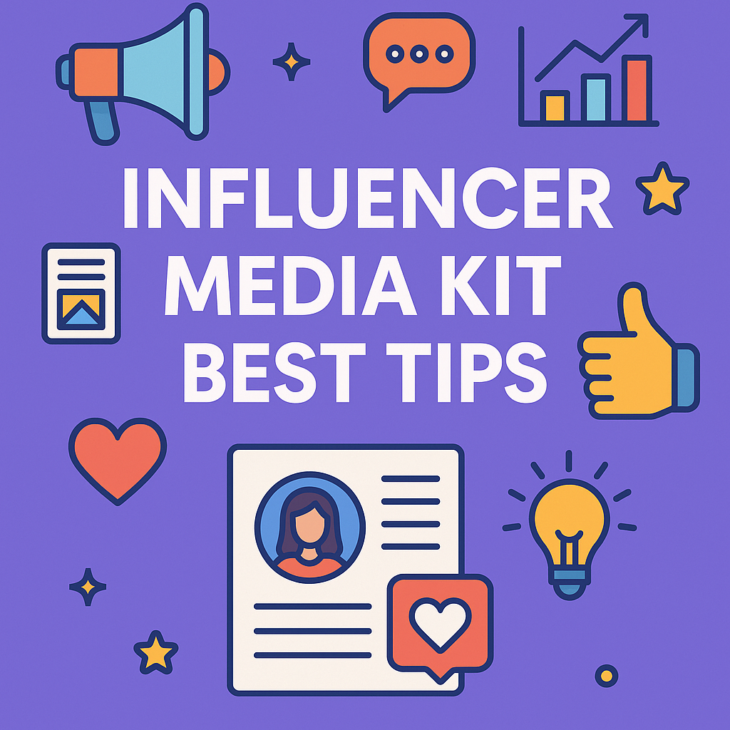 Influencer Media Kit best tips, from Click Analytic an influencer marketing platform